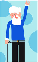 An elder man. Image for social projects.