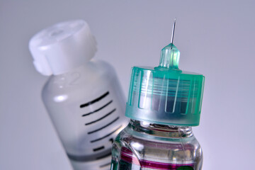 Insulin syringe with needle on the side