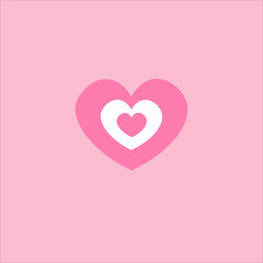 Valentine's Day background pink hearts white heart