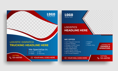 trucking and dispatching logistics flyer, freight broker flyer, owner operators independent freight flyer truck dispatcher logistics flyer template, transport service flyer design template