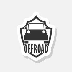 Off road Car logo sticker isolated on white background © sljubisa