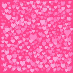 Pink background from different hearts