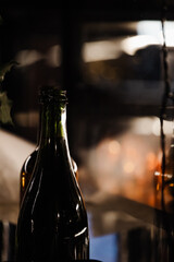 wine glasses and bottles of wine wine bar.