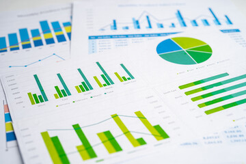 Charts Graphs paper. Financial development, Banking Account, Statistics, Investment Analytic...
