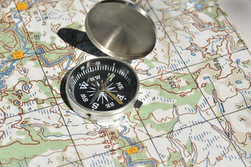 Plakat Magnetic compass.