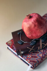 spain, travel, garnet, diary, necklace