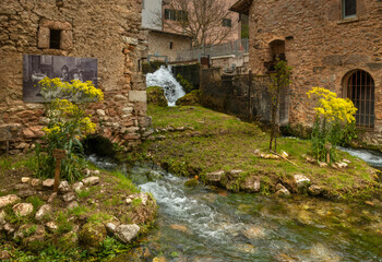Fototapeta na wymiar Rasiglia, Italy. The town of springs