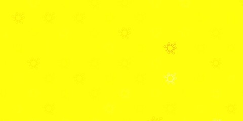 Light orange vector texture with disease symbols.