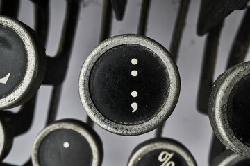: - old typewriter keys