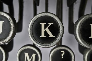 K - old typewriter keys