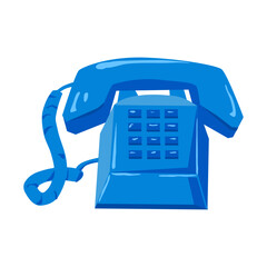 Vector illustration, telephone isolated on white background.
