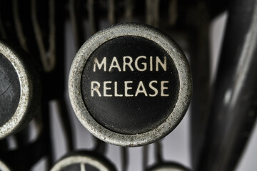 Margin release - old typewriter keys
