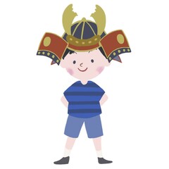 こどもの日_兜_男の子