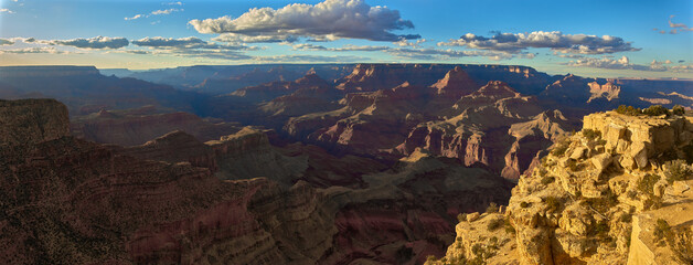 Panoramic View Of Grand Canyon setting sun