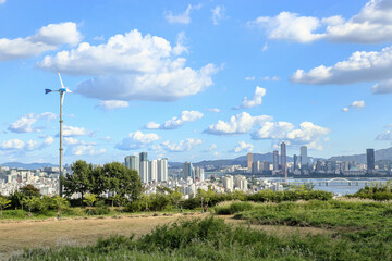 Seoul, Korea on a refreshing fall afternoon