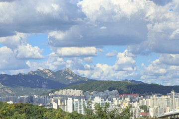 Seoul, Korea on a refreshing fall afternoon