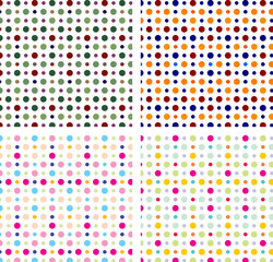 Fototapeta na wymiar Colorful Dotted Pattern Design Set