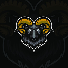 Sheep goat ram mascot esport logo © Romain