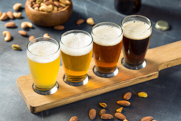 Boozy Refreshing Cold Beer Flight