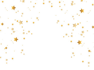 Golden confetti falls on a beautiful background. Falling streamers on stage.	
