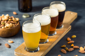 Boozy Refreshing Cold Beer Flight