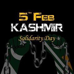 5th February Kashmir Solidarity Day Template. vector illustration.