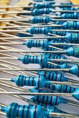 A close up of Resistors