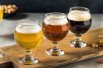Cold Refreshing Craft Beer Flight