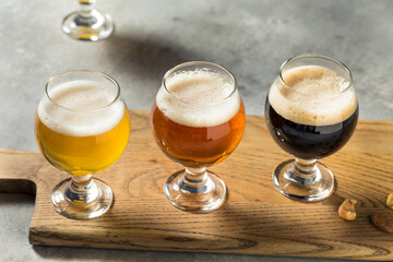 Cold Refreshing Craft Beer Flight
