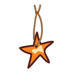 Winter star aromatic spices for decoration and preparation of pastries and drinks. Vector.