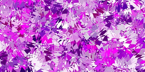 Light purple, pink vector background with triangles.