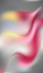Abstract Background with Gradient Fluid Shapes. Movement of Neon Liquid. Wave Distorted Abstract Stripes. Trendy Linear Banner for Landing Page.