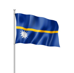 Nauru flag isolated on white