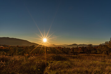 Molise, Italy.  Spectacular autumn panorama.
