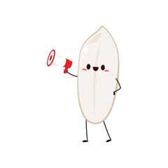 Rice character design. rice vector on white background. Paddy vector.