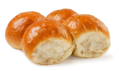 Buns pampushka on a white background. Isolated