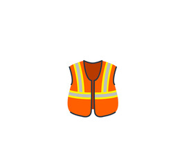 Safety vest vector isolated icon. Emoji illustration. Protective jacket vector emoticon