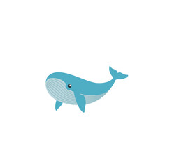 Whale vector isolated icon. Emoji illustration. Whale vector emoticon