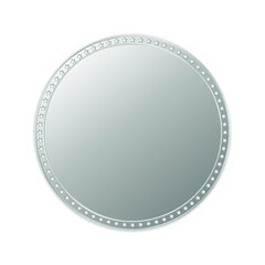 Silver finance coin isolated on a white background