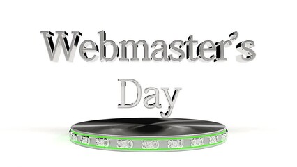 Webmaster's day chrome text Communication network Digital Programmer workplace able to loop seamless 4k