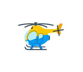 Helicopter vector isolated icon. Emoji illustration. Helicopter vector emoticon