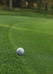 Rolgordijnen golf ball layling on the edge of green © Cavan