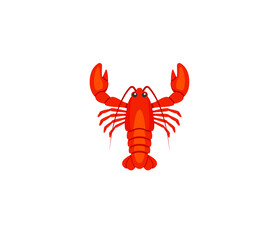 Lobster vector isolated icon. Emoji illustration. Lobster vector emoticon