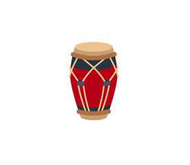 Long Drum vector isolated icon. African drum emoji illustration. Long Drum vector isolated emoticon
