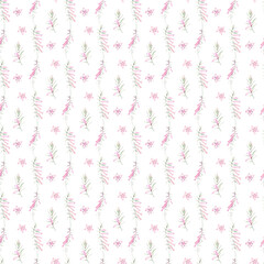 watercolor australian flowers seamless pattern.