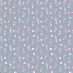 watercolor australian flowers seamless pattern.