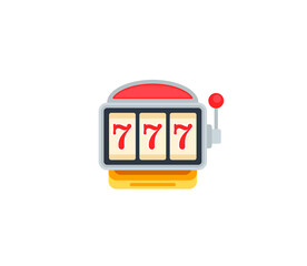 Slot Machine vector isolated icon. Gambling emoji illustration. Casino vector isolated emoticon
