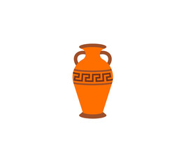 Amphora vector isolated icon. Amphora emoji illustration. Vase vector isolated emoticon