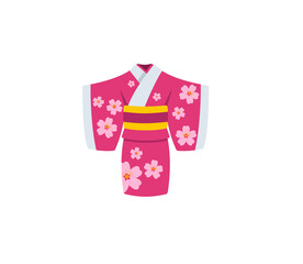Kimono vector isolated icon. Emoji illustration. Japanese dress vector emoticon