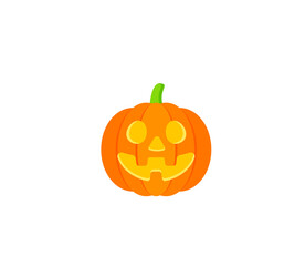 Jack O Lantern vector isolated icon. Emoji illustration. Halloween pumpkin vector emoticon